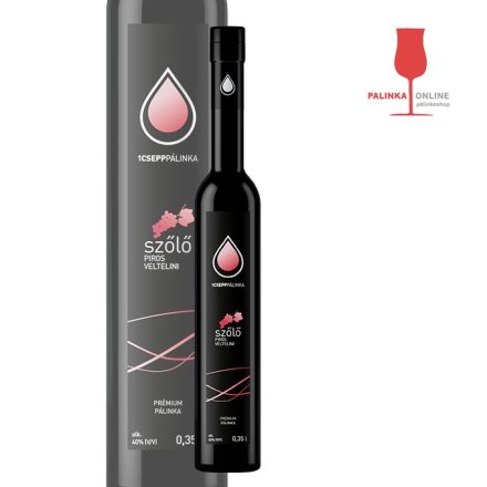 Piros Veltelini szőlőpálinka 350 ml | 1Csepp pálinkaház