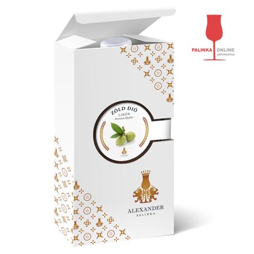 Zölddió likőr 350 ml  | Alexander pálinka
